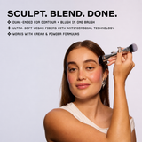 BiomeBlend™ Dual-Ended Sculpt + Blend Brush with Antimicrobial Fibers